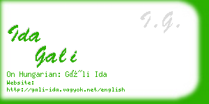 ida gali business card